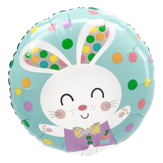 Easter Spotted Bunny Rabbit 18-Inch Foil Balloon