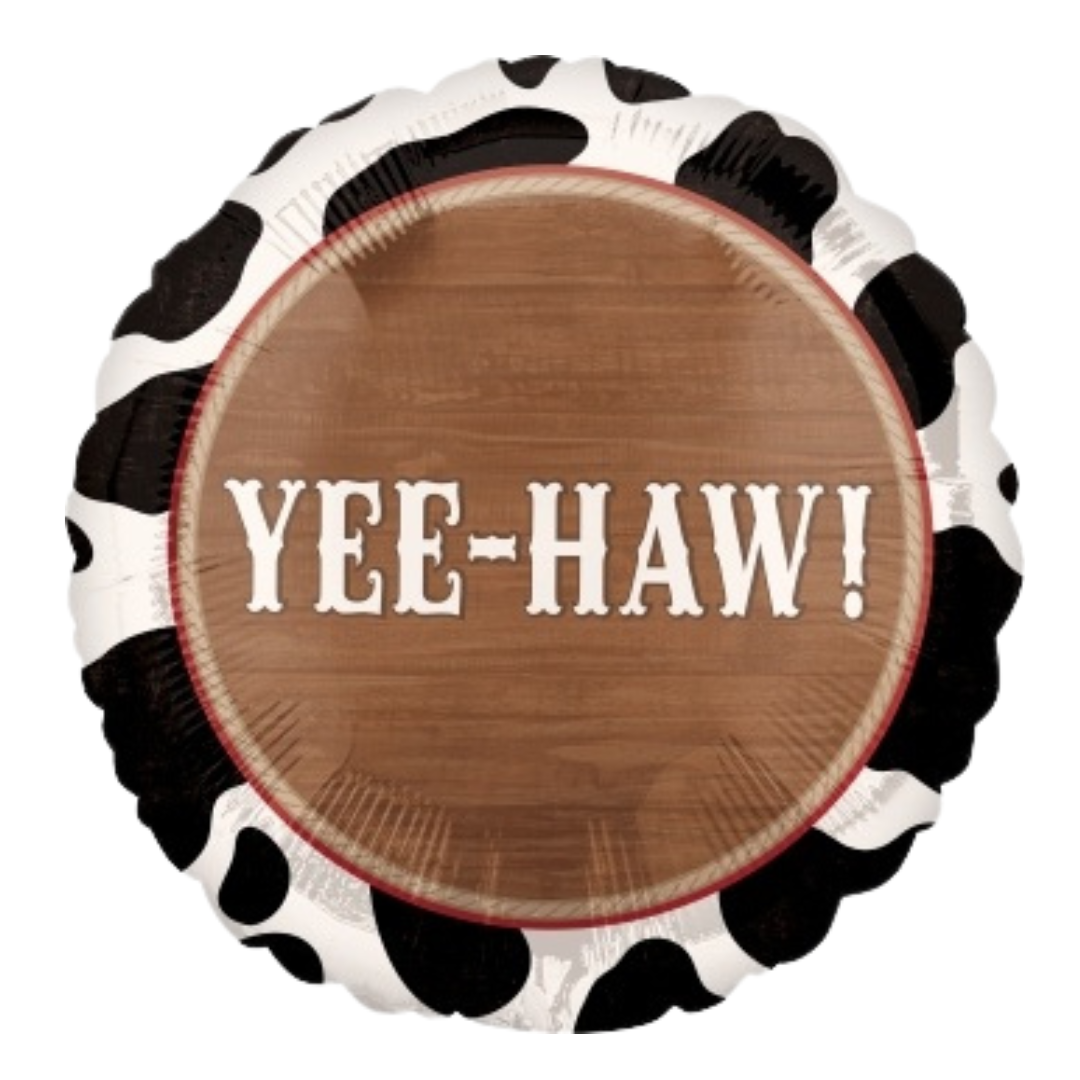 Yee-Haw Farmyard Barnyard 18-Inch Foil Balloon