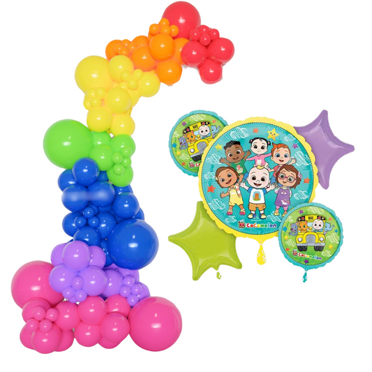 Cocomelon Themed  Rainbow Balloon Garland Kit