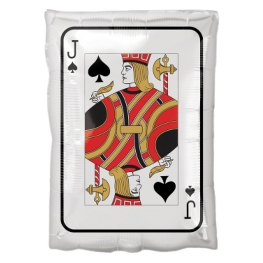 Playing Card Roll The Dice Jack & Queen 18-Inch Foil Balloon