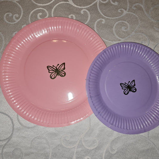 BUTTERFLY PAPER PLATES SET OF 10