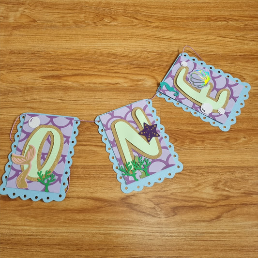 MERMAID LAYERED PAPER BUNTING BANNER