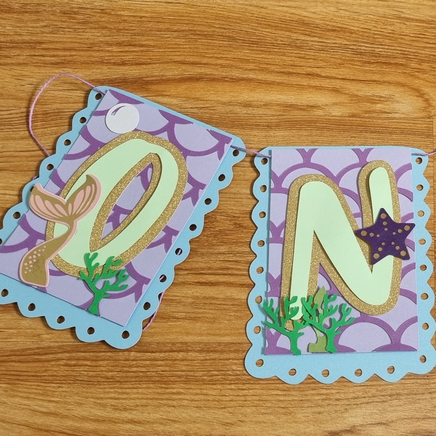 MERMAID LAYERED PAPER BUNTING BANNER