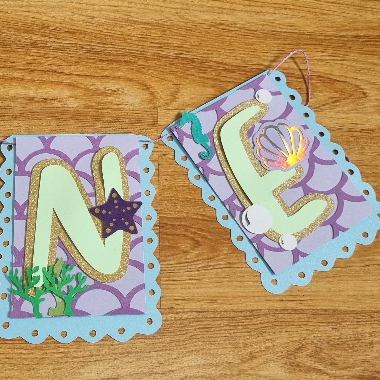 MERMAID LAYERED PAPER BUNTING BANNER