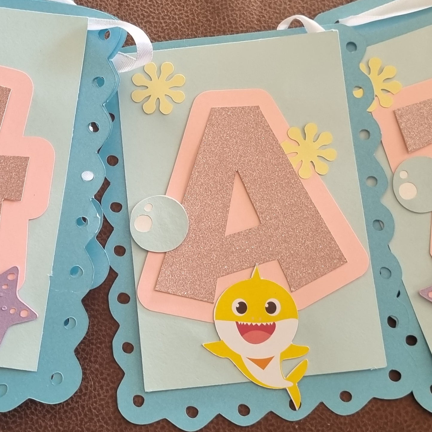 BABY SHARK LAYERED PAPER BUNTING BANNER