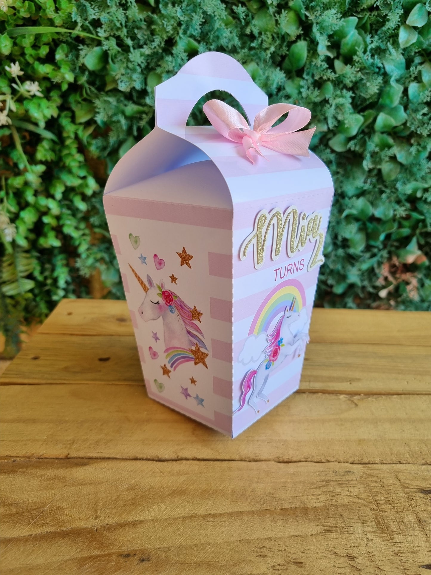 UNICORN ASIA BOX PARTY PACKS BOX only, personalized kiddies birthday party themed decor party boxes customized