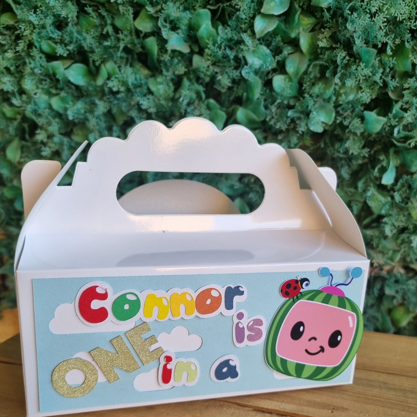 COCOMELON PARTY PACK 5 BOXES only, personalized kiddies birthday party themed decor party boxes customized