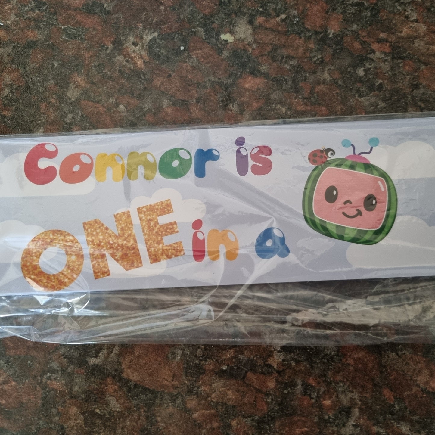 COCOMELON BOTTEL LABELS  SET OF 4 B birthday party themed decor personalized with name and age