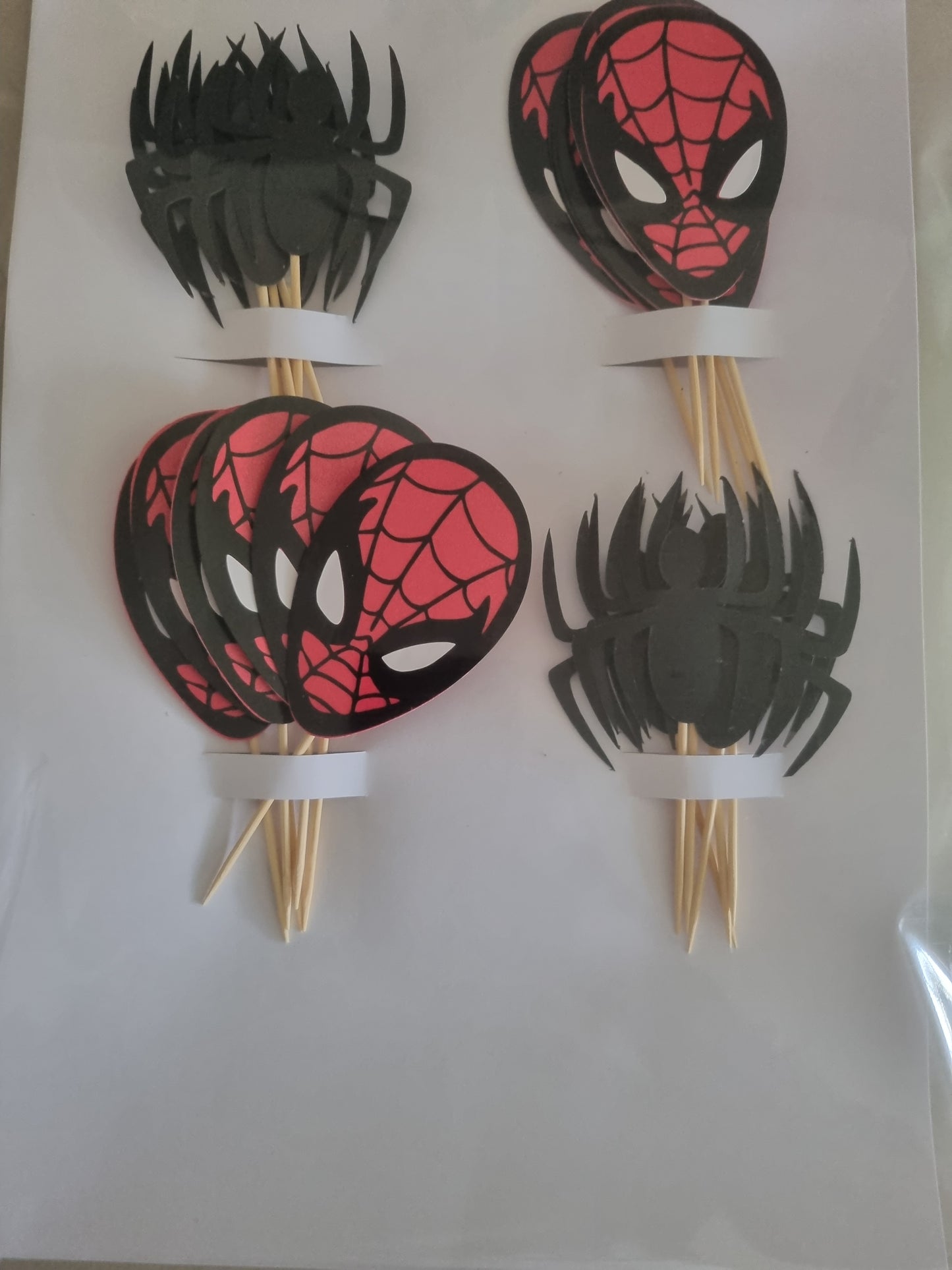 SPIDERMAN CUPCAKE TOPPER  SET OF 12 birthday party themed decor