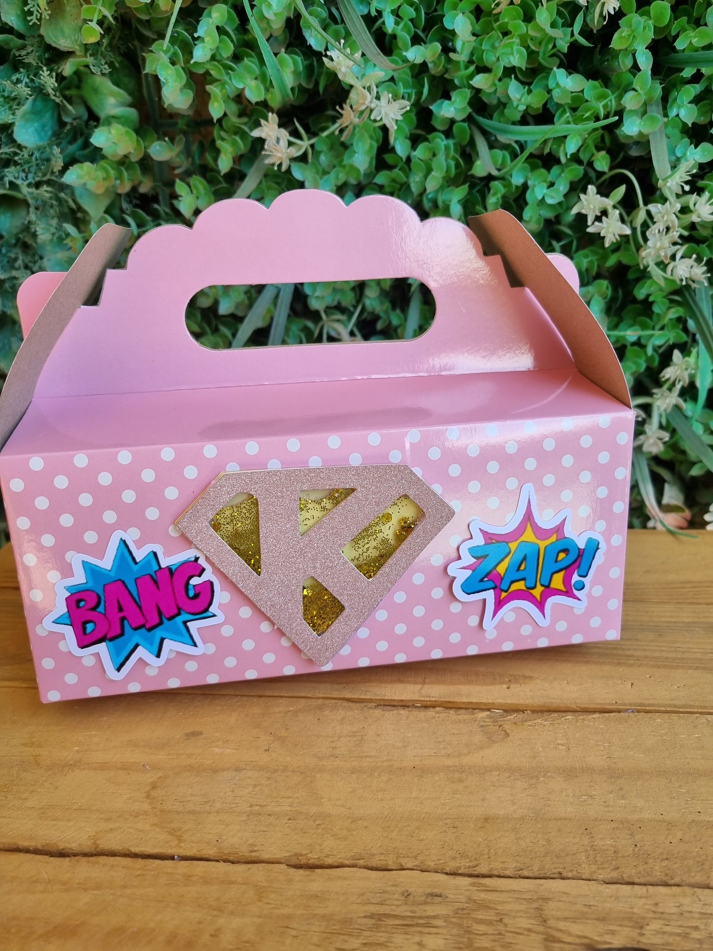 SUPERGIRL PARTY PACK 5 BOXES only, personalized kiddies birthday party themed decor party boxes customized