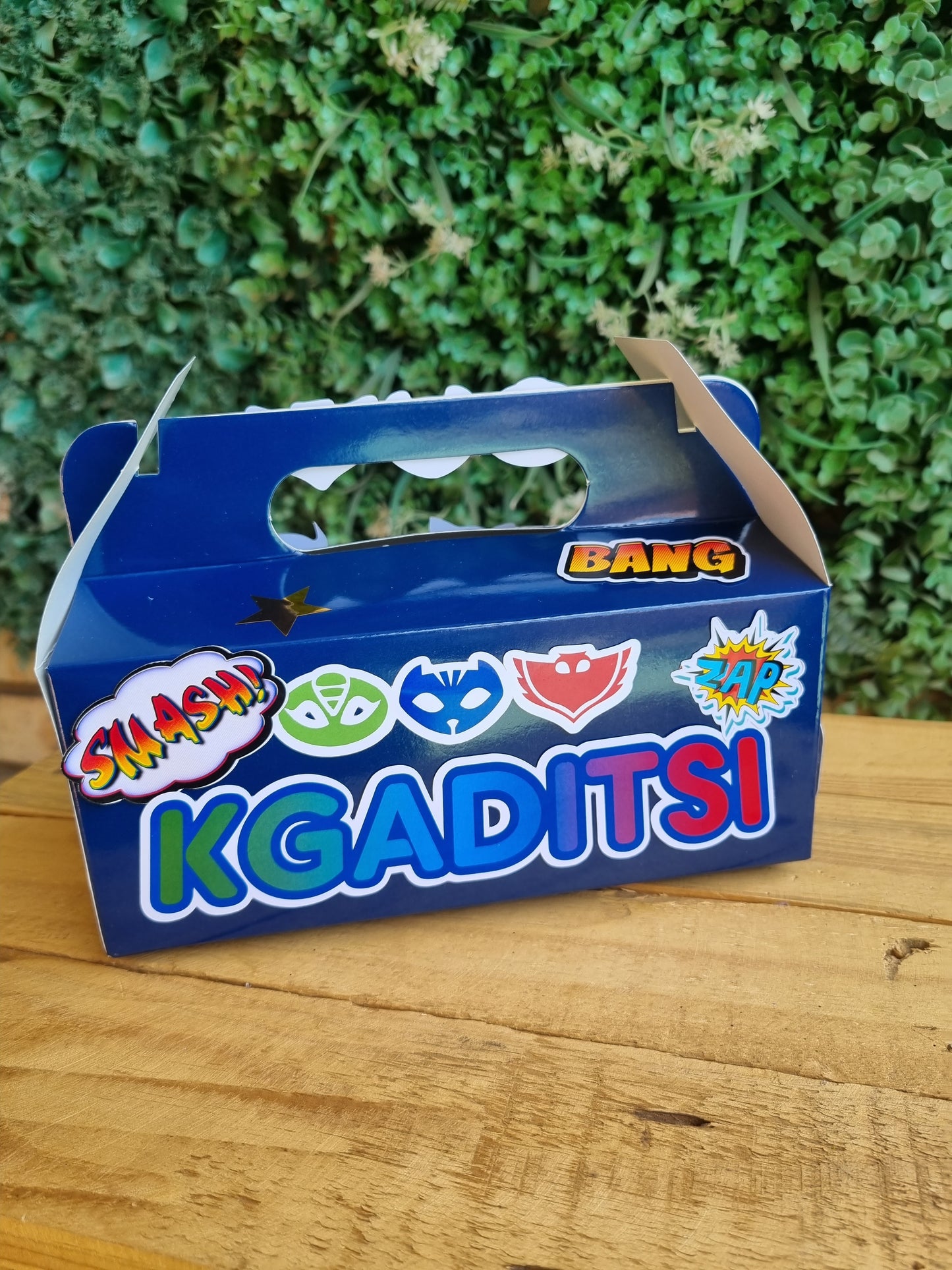 PJ MASKS PARTY PACK 5 BOXES only, personalized kiddies birthday party themed decor party boxes customized