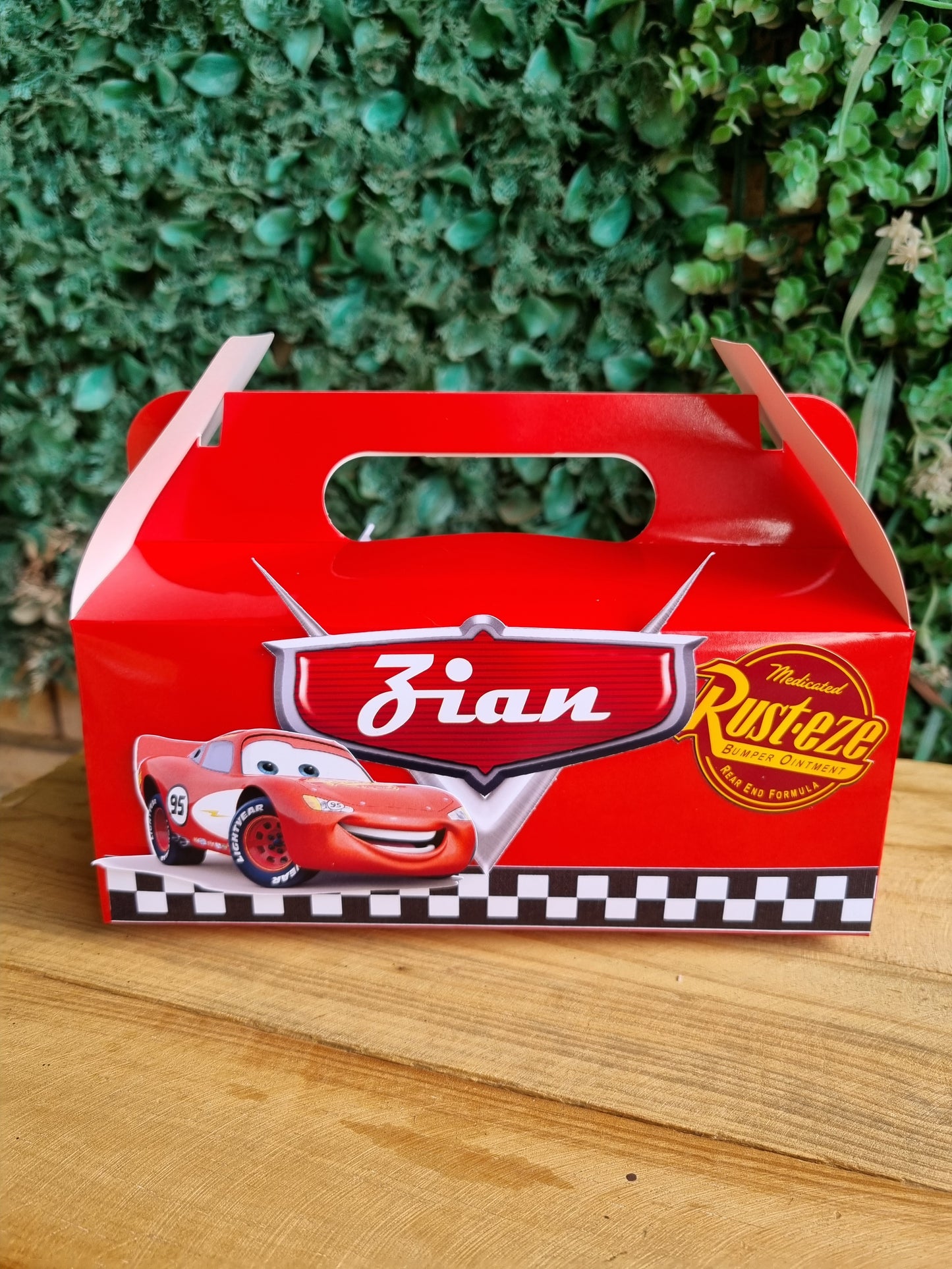 CARS LIGHTNING MCQUEEN PARTY PACK  5 BOXES only, personalized kiddies birthday party themed decor party boxes customized