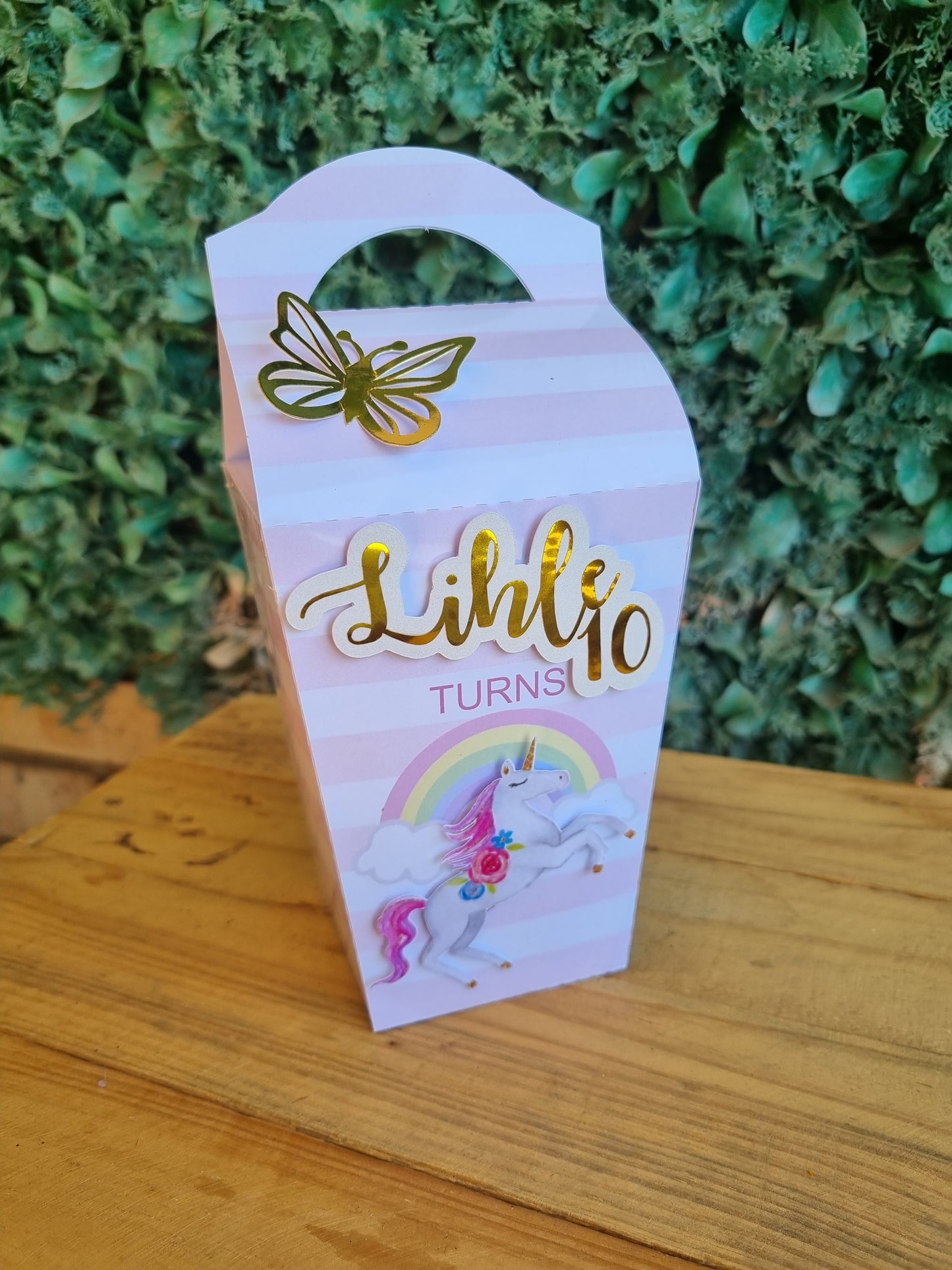 UNICORN ASIA BOX PARTY PACKS BOX only, personalized kiddies birthday party themed decor party boxes customized