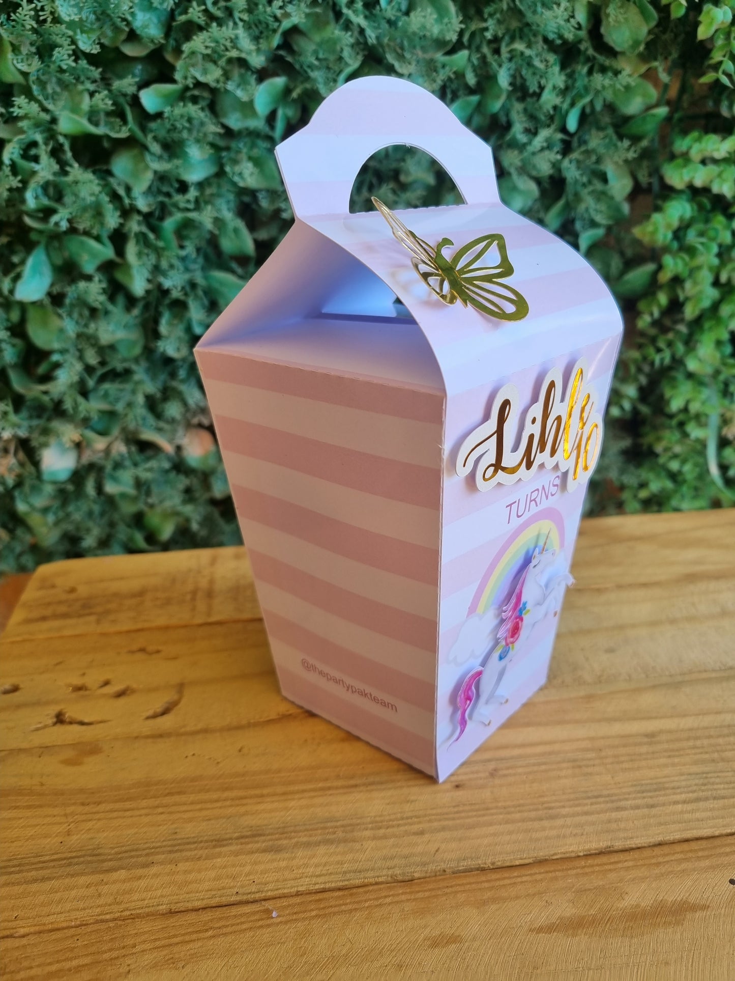 UNICORN ASIA BOX PARTY PACKS BOX only, personalized kiddies birthday party themed decor party boxes customized