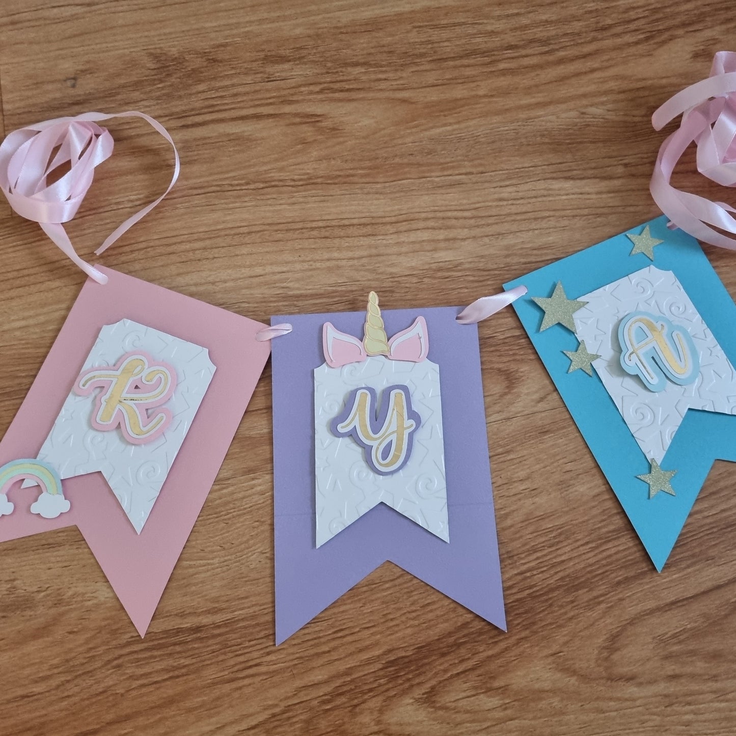 UNICORN LAYERED PAPER BUNTING BANNER