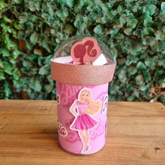 BARBIE PRINGLES  birthday party themed decor glitter shaker style personalized with name and age