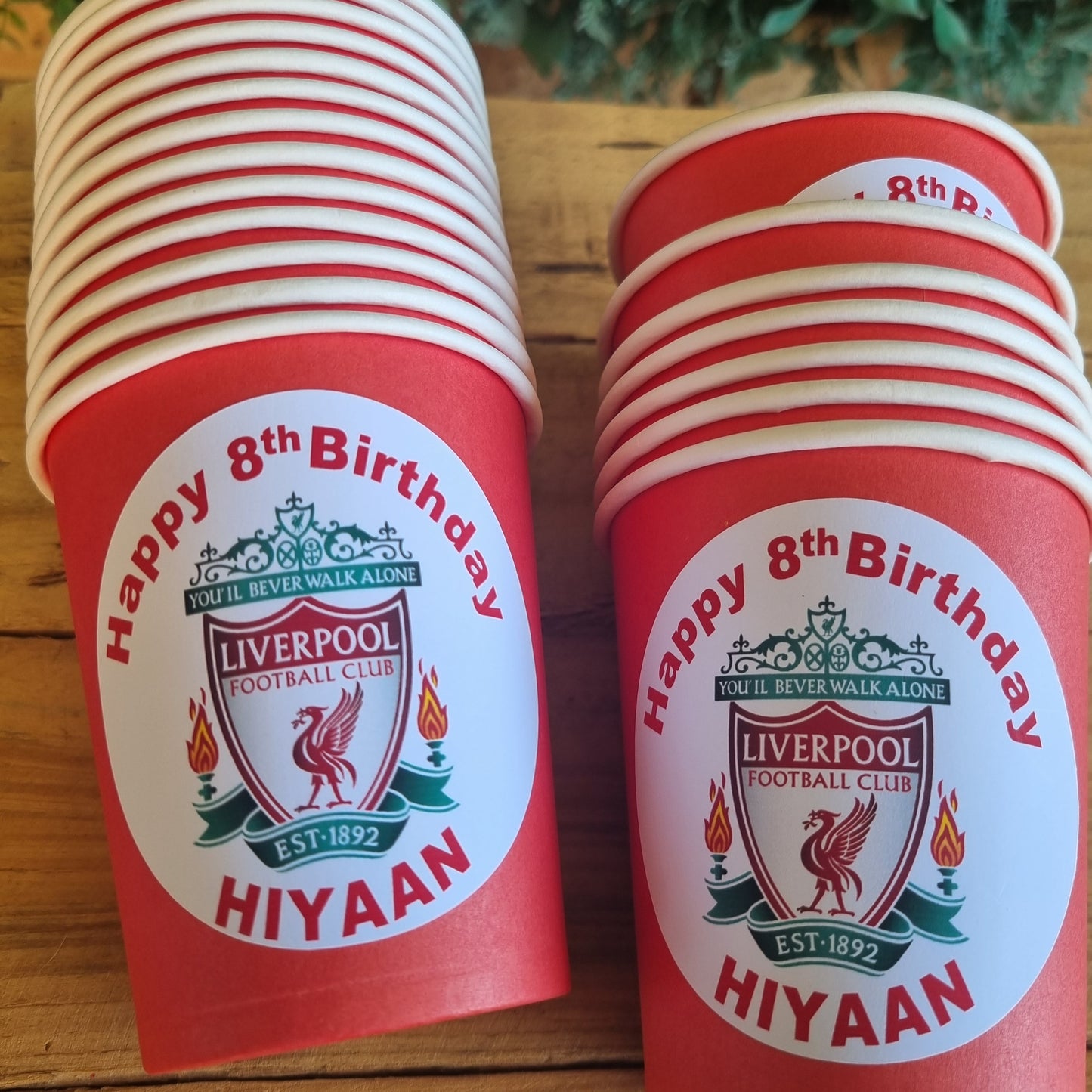 LIVERPOOL PAPER CUPS SET OF 10