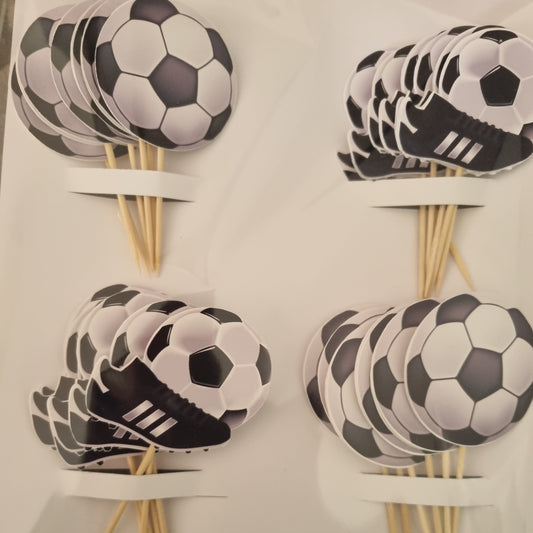 SOCCER CUPCAKE TOPPER  SET OF 12 birthday party themed decor