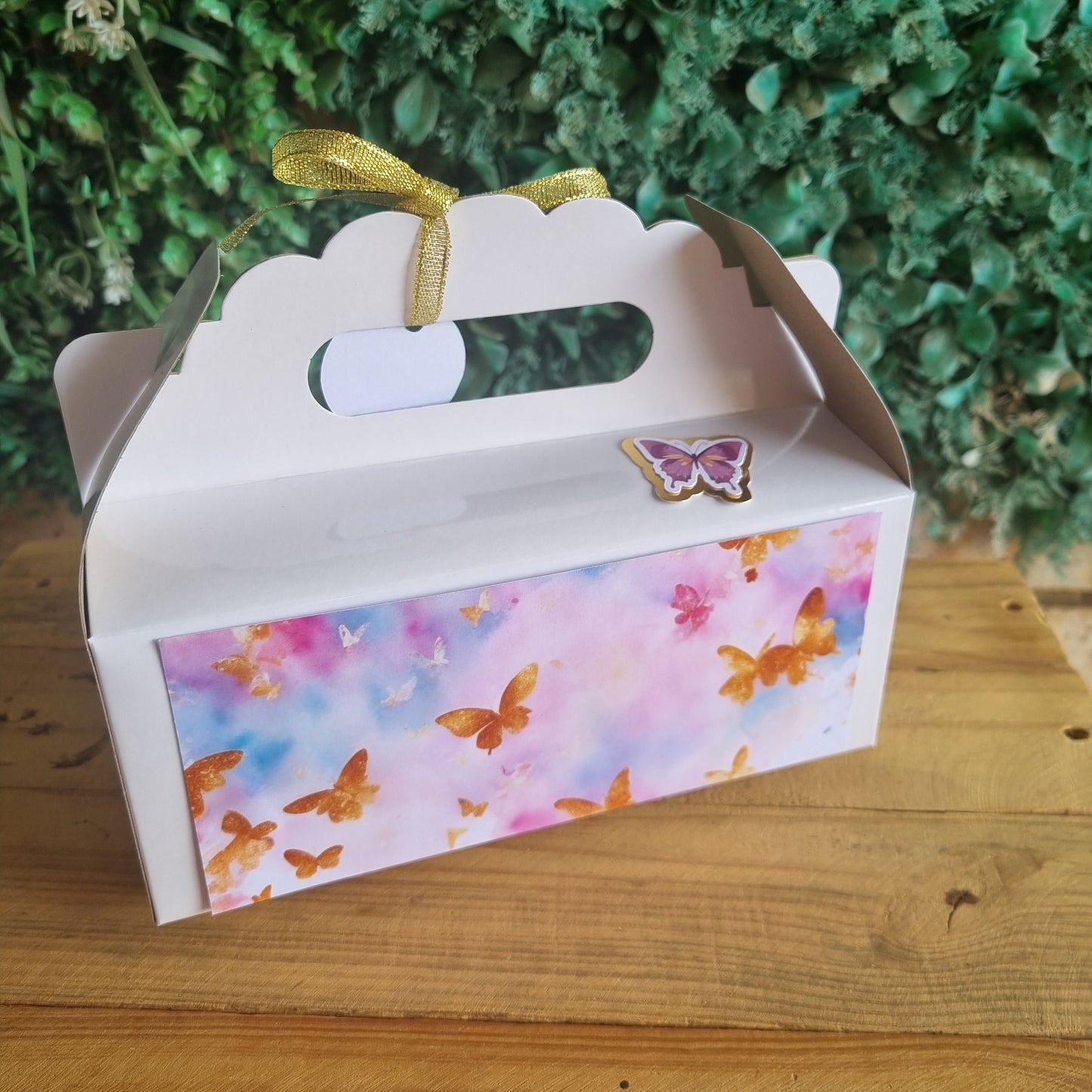 PASTEL RAINBOW BUTTERFLY PARTY PACK 5 BOXES only, personalized kiddies birthday party themed decor party boxes customized (Copy)