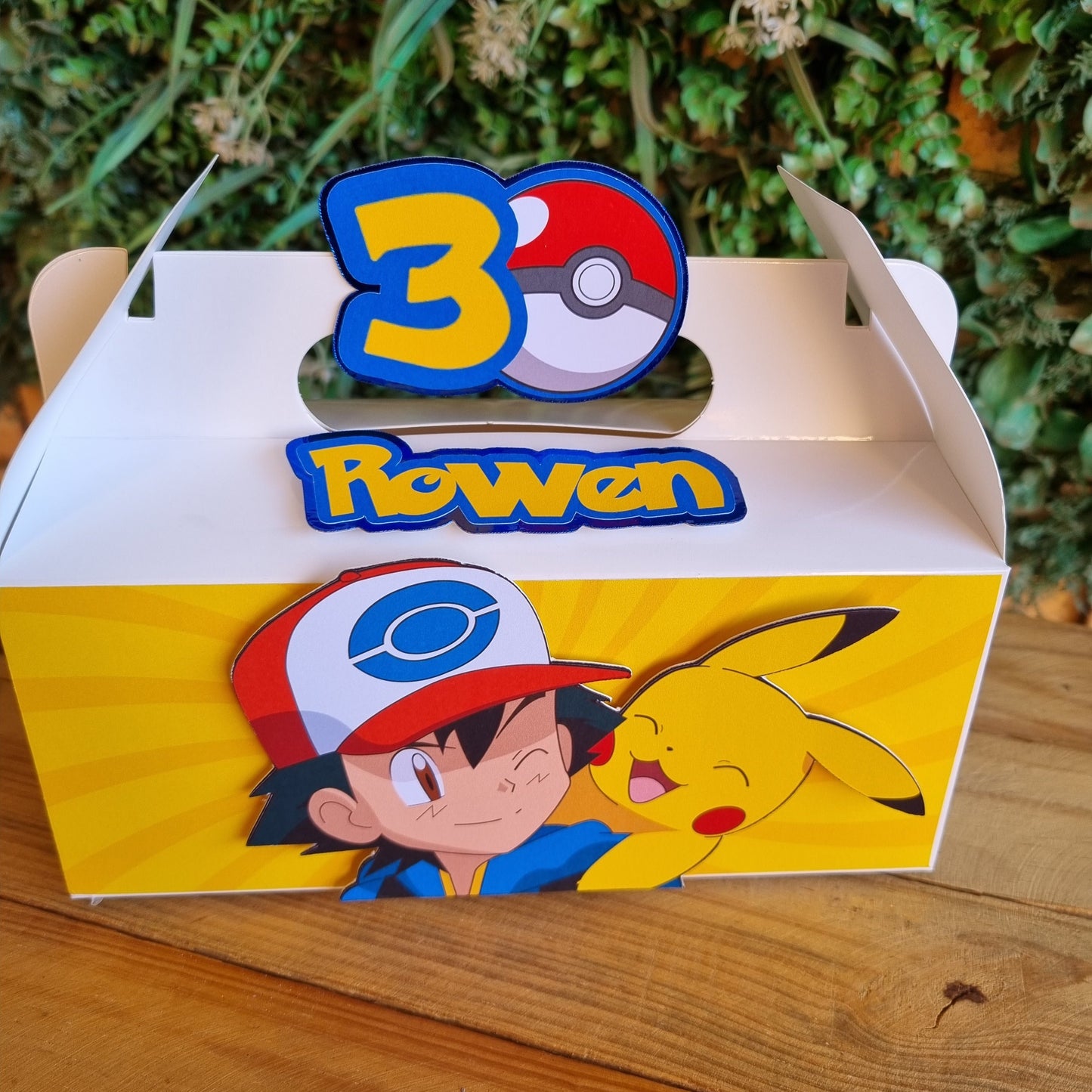 POKEMON PARTY PACK 5 BOXES only, personalized kiddies birthday party themed decor party boxes customized