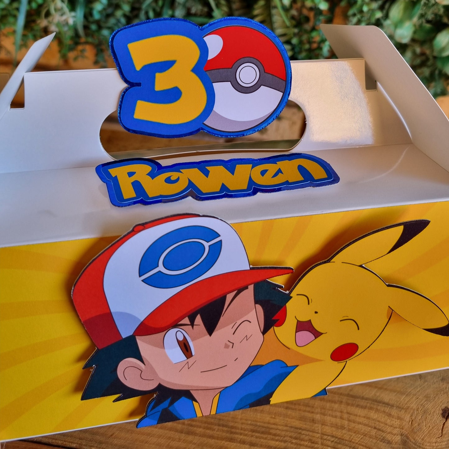 POKEMON PARTY PACK 5 BOXES only, personalized kiddies birthday party themed decor party boxes customized