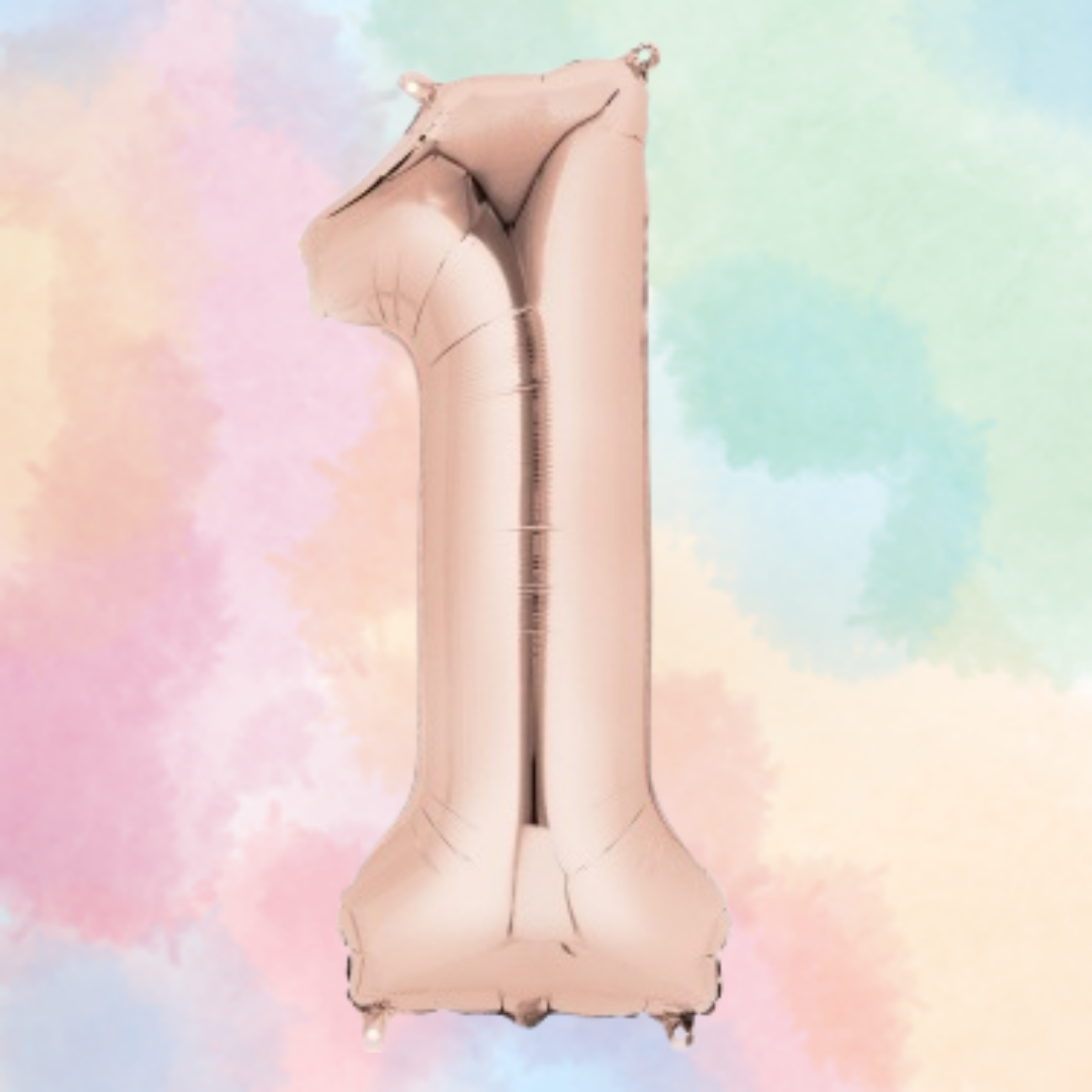 FOIL BALLOON  LARGE ROSE GOLD ONE 1