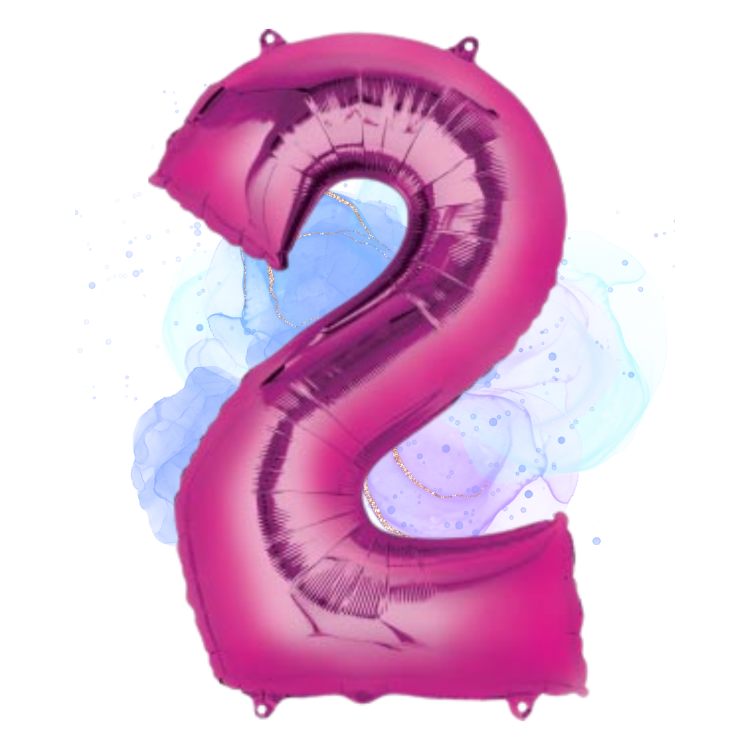 FOIL BALLOON  LARGE CERISE PINK TWO 2