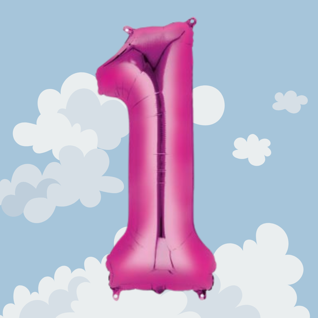 FOIL BALLOON  LARGE CERISE PINK ONE 1