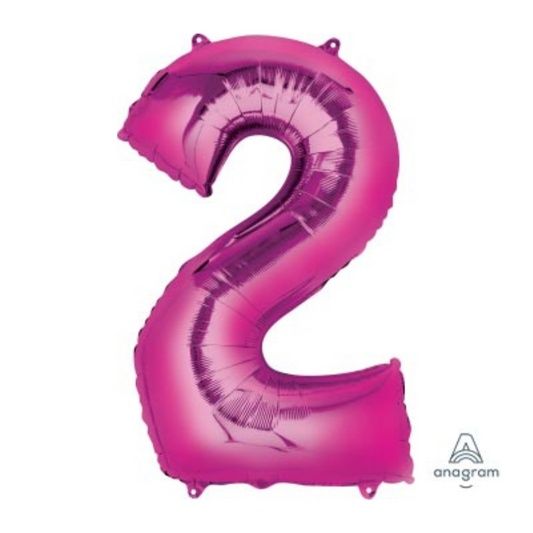 FOIL BALLOON  LARGE CERISE PINK TWO 2