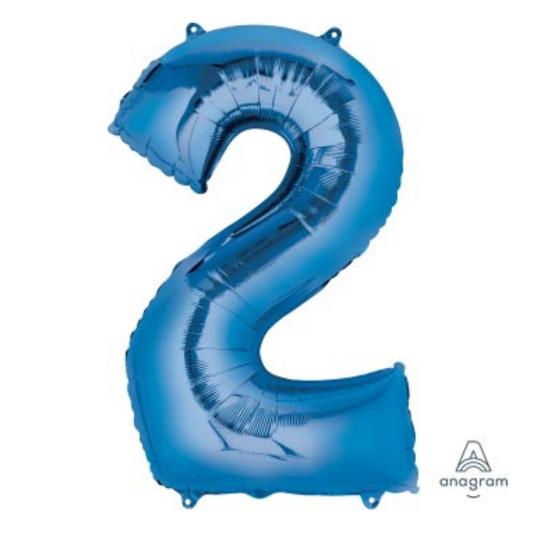 FOIL BALLOON  LARGE BLUE TWO 2