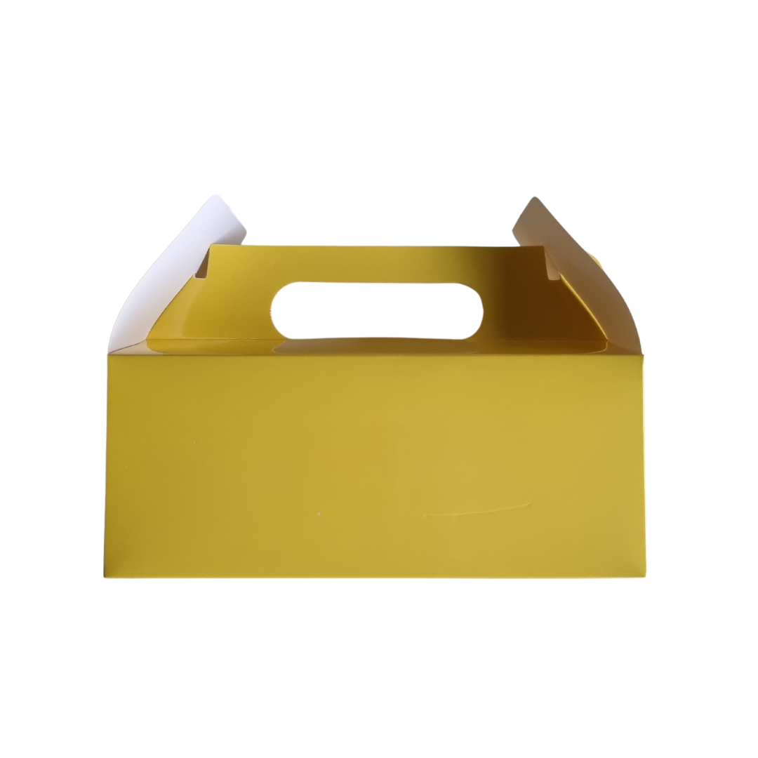 Plain Party Box Pack of 10 Yellow