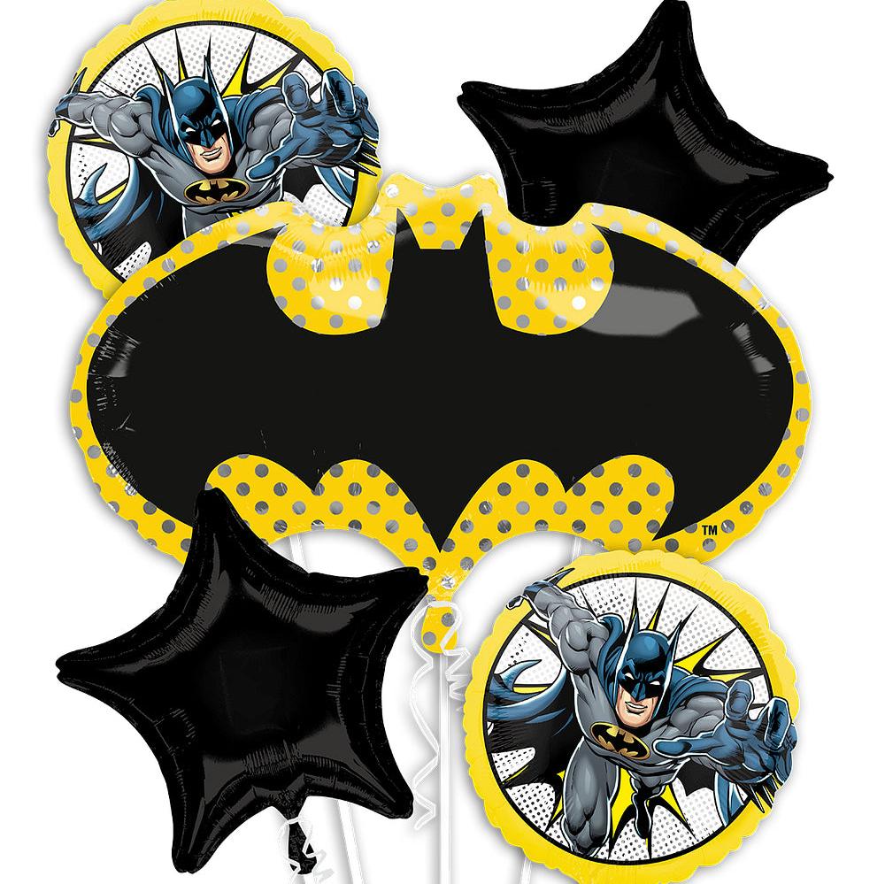 Batman Foil Balloon Bouquet - 5 Pieces