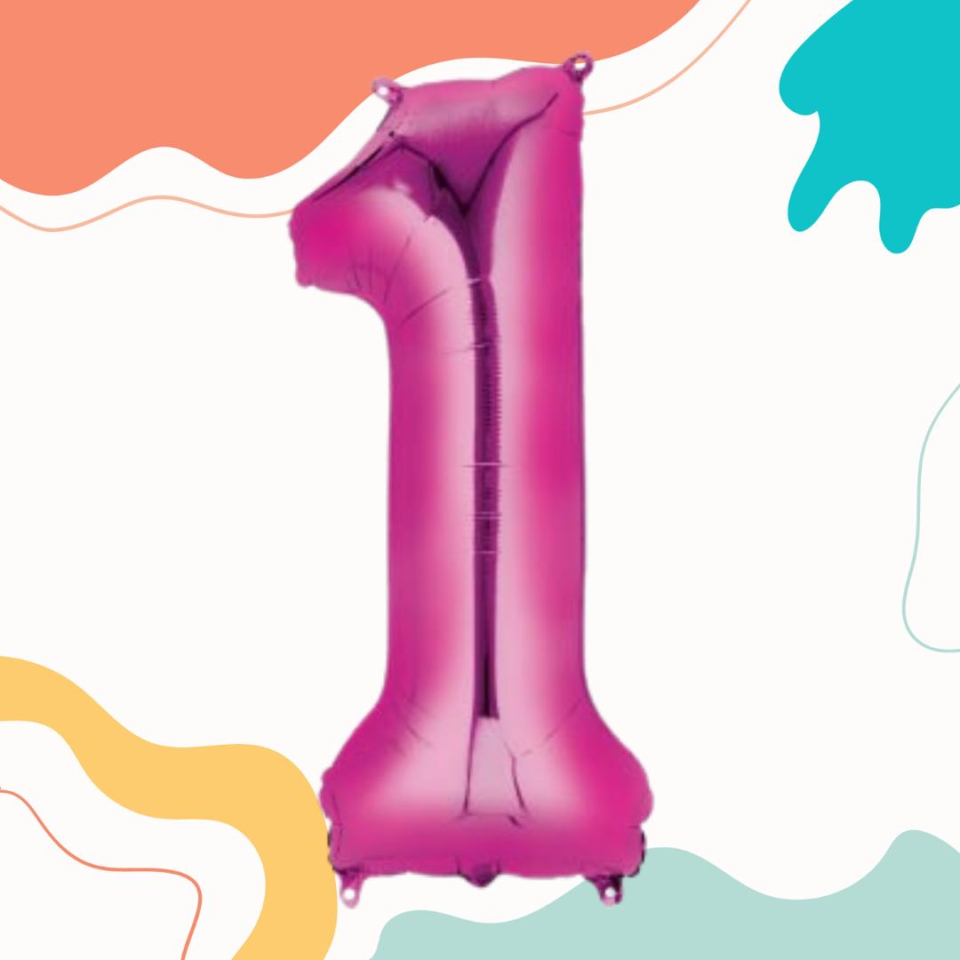 FOIL BALLOON  LARGE CERISE PINK ONE 1