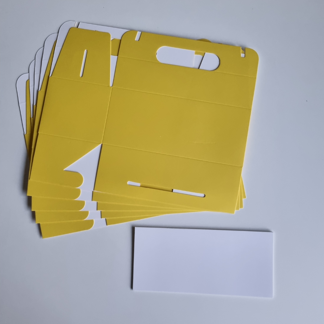 Plain Party Box Pack of 10 Yellow