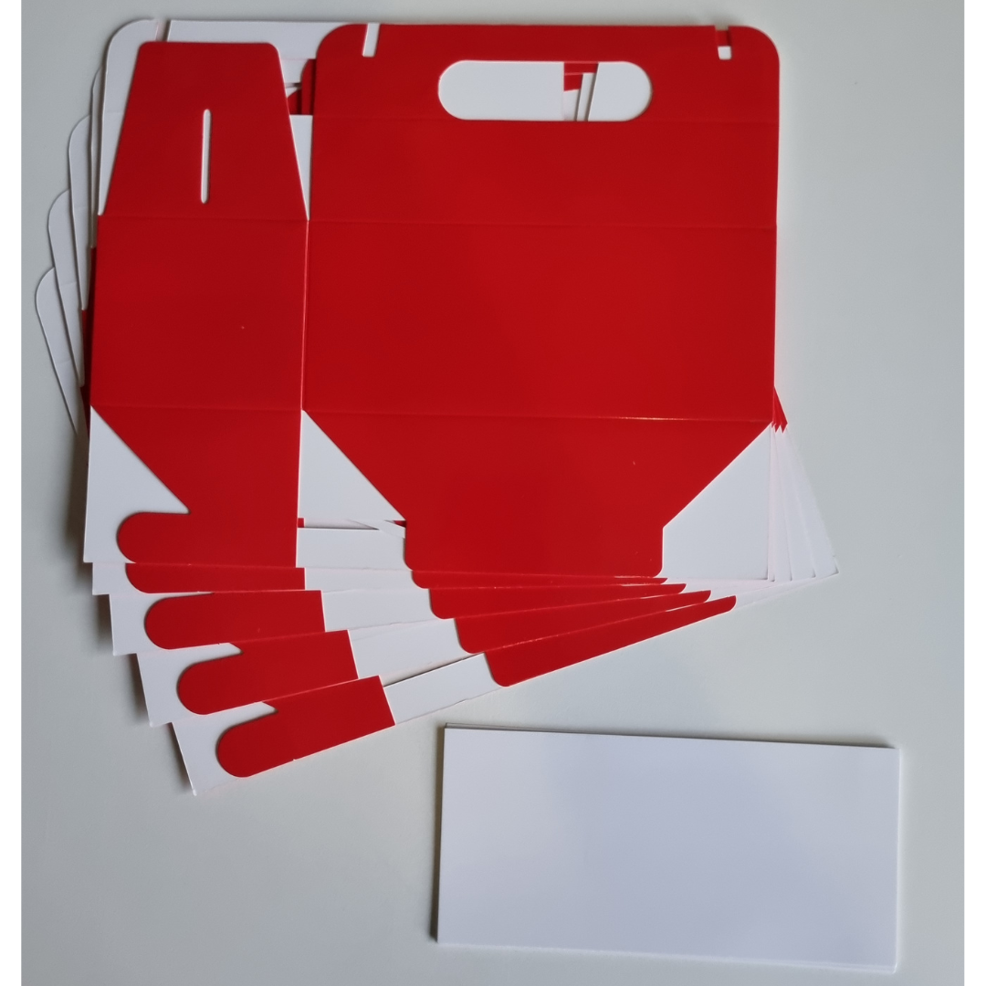 Plain Party Box Pack of 10 Red