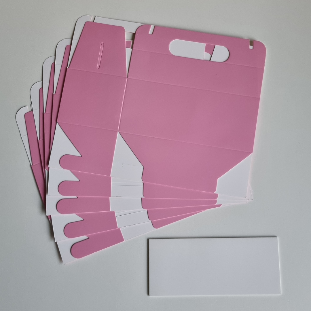 Plain Party Box Pack of 10 Light/Pastel Pink