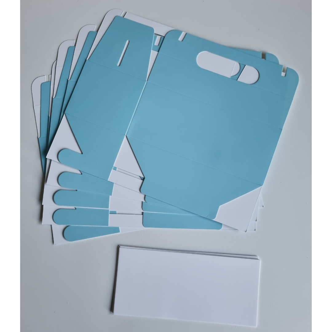 Plain Party Box Pack of 10 Light/Pastel Blue