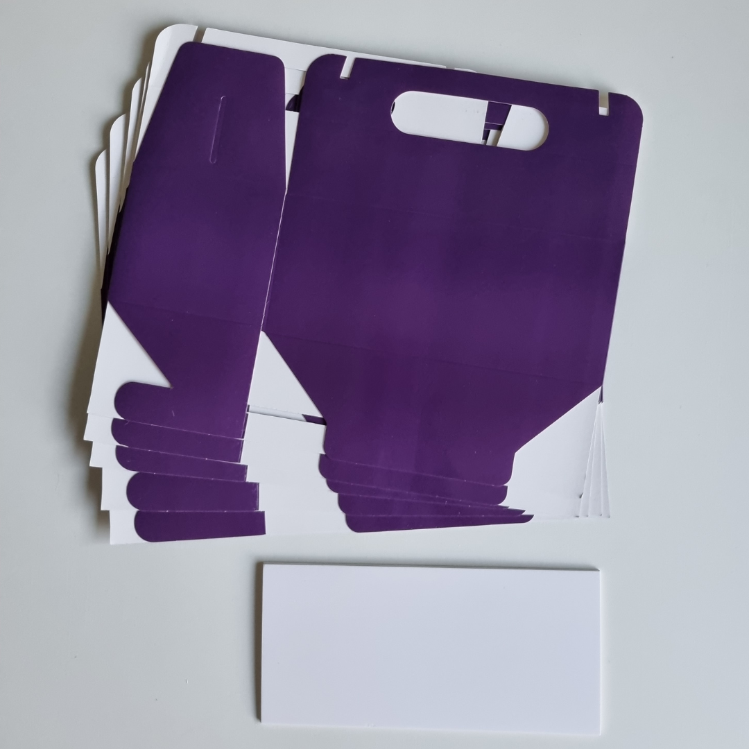 Plain Party Box Pack of 10 Purple