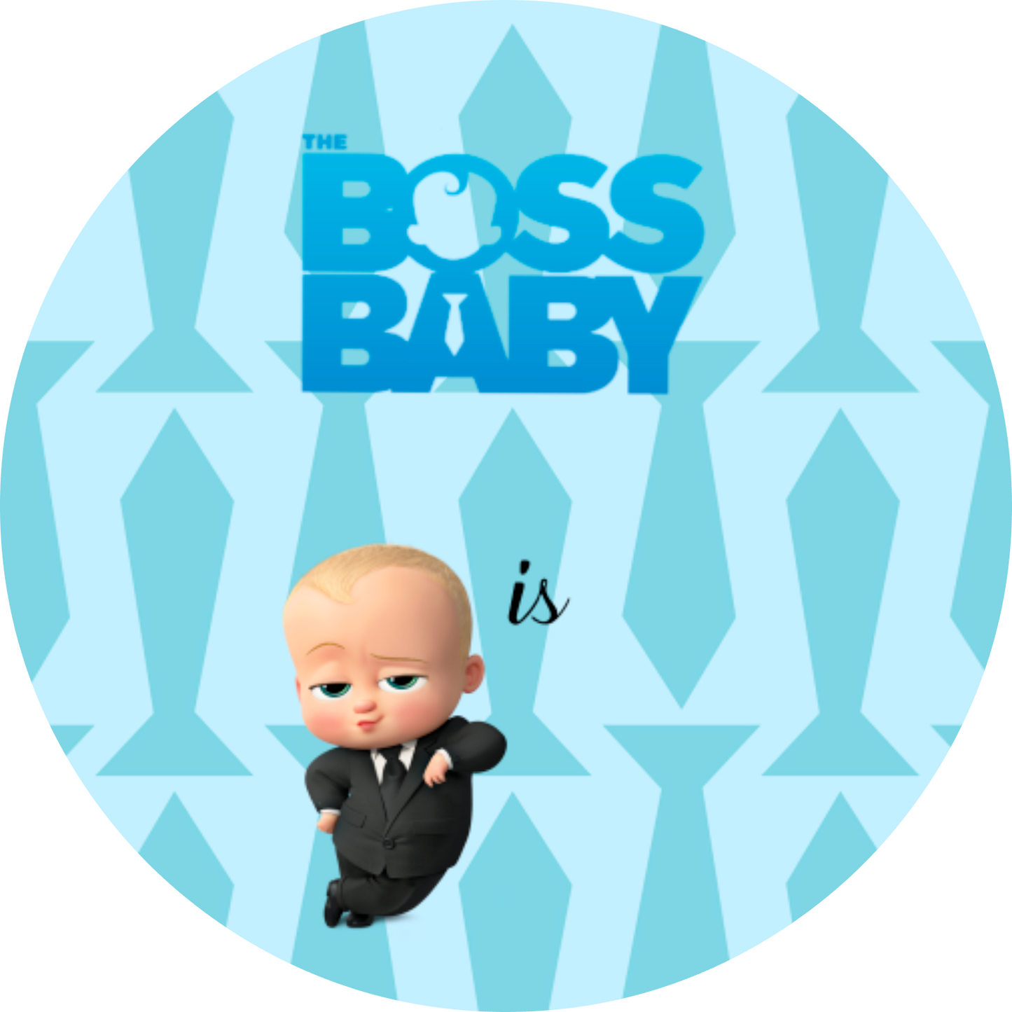 BOSS BABY PARTY DECOR, personalized kiddies birthday party themed decor party customized full print 2m in diameter