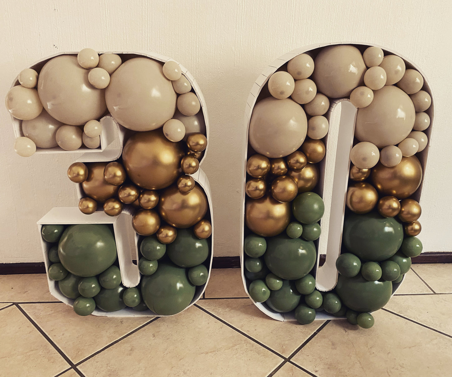 BALLOON MOSAIC STANDARD Numbers and Letters  80cm Tall. Birthday Decor, Baby Shower Bridal Shower, Wedding, Engagements, Proposal, special occasion,