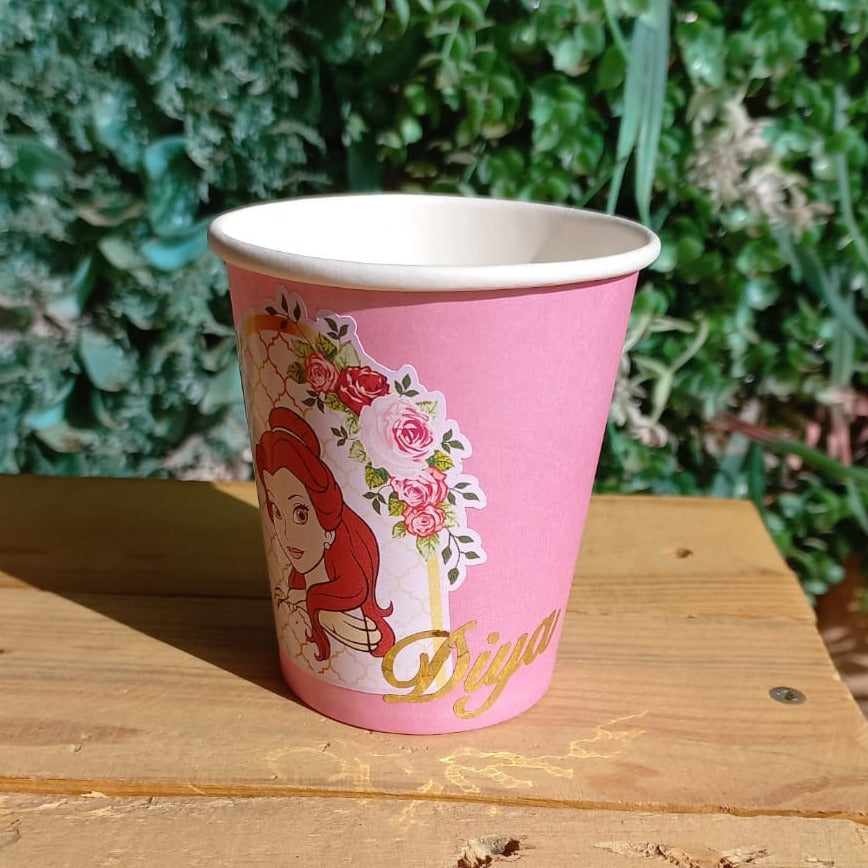 PRINCESS BELLE PAPER CUPS SET OF 10