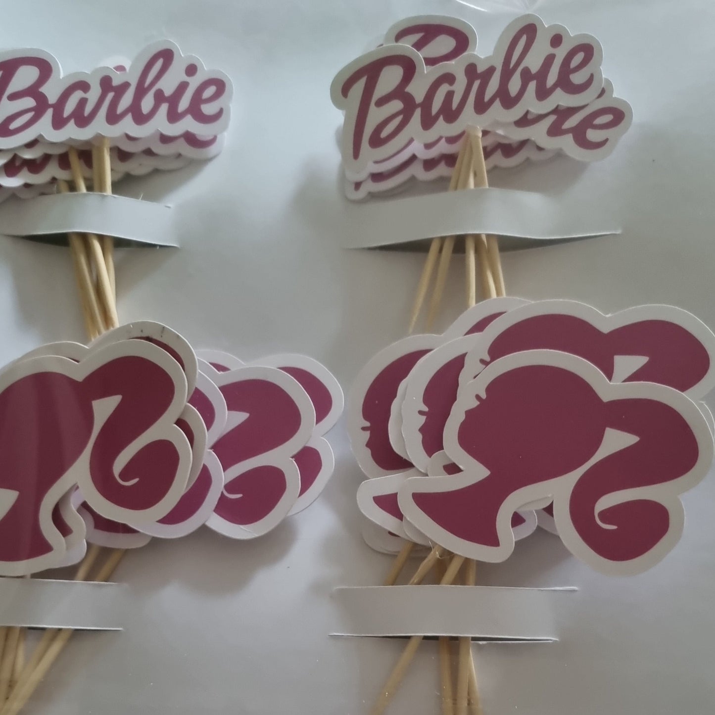 BARBIE CUPCAKE TOPPER  SET OF 12  B birthday party themed decor