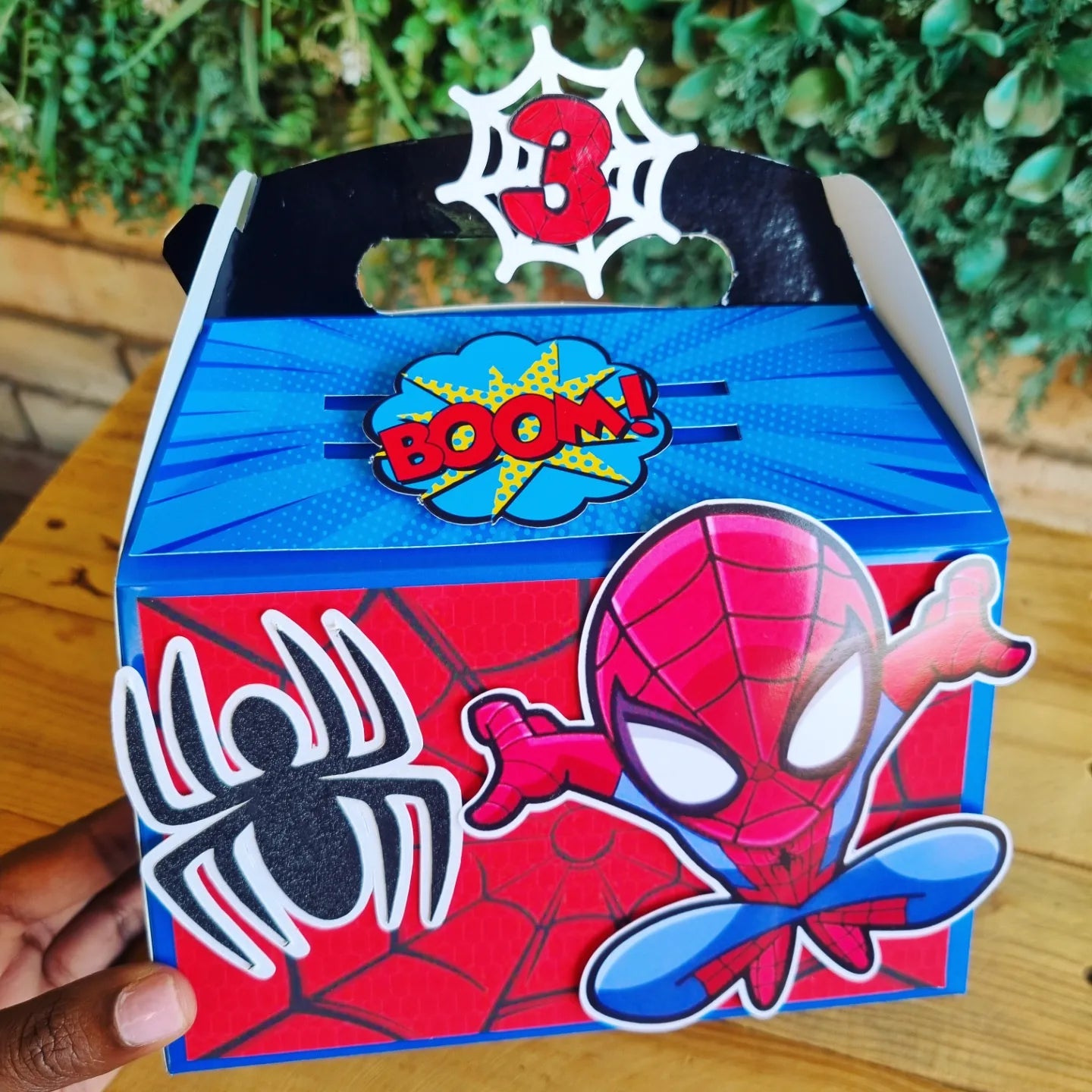 SPIDERMAN PARTY PACK 5 BOXES  B only, personalized kiddies birthday party themed decor party boxes customized