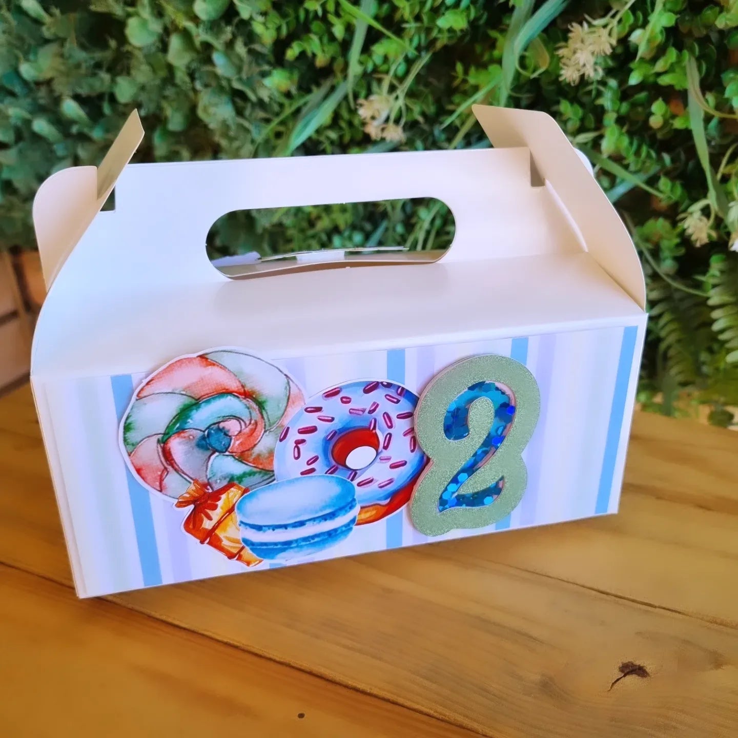 TWO SWEET PARTY PACK 5 BOXES only, personalized kiddies birthday party themed decor party boxes customized