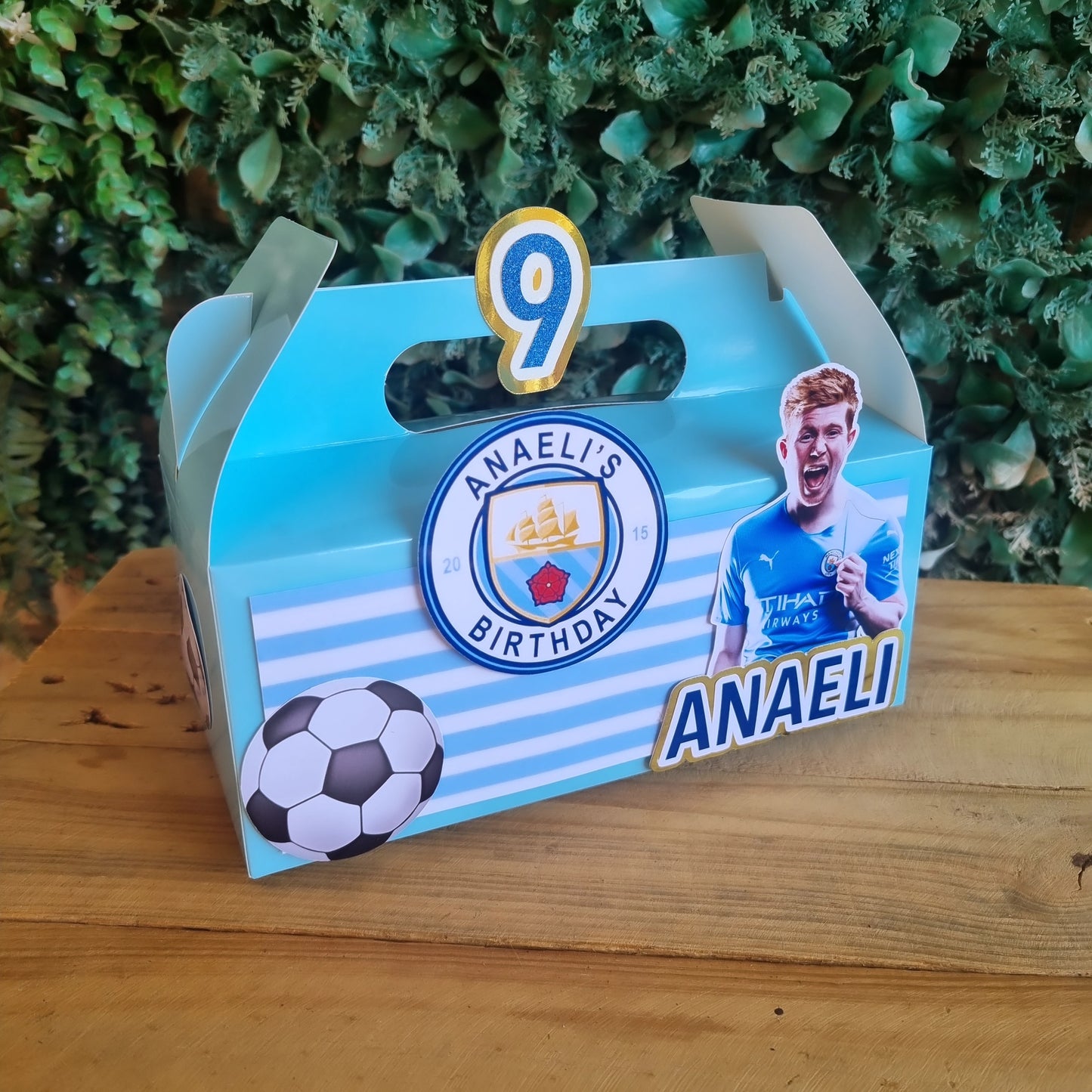 MANCHESTER CITY PARTY PACK 5 BOXES only, personalized kiddies birthday party themed decor party boxes customized