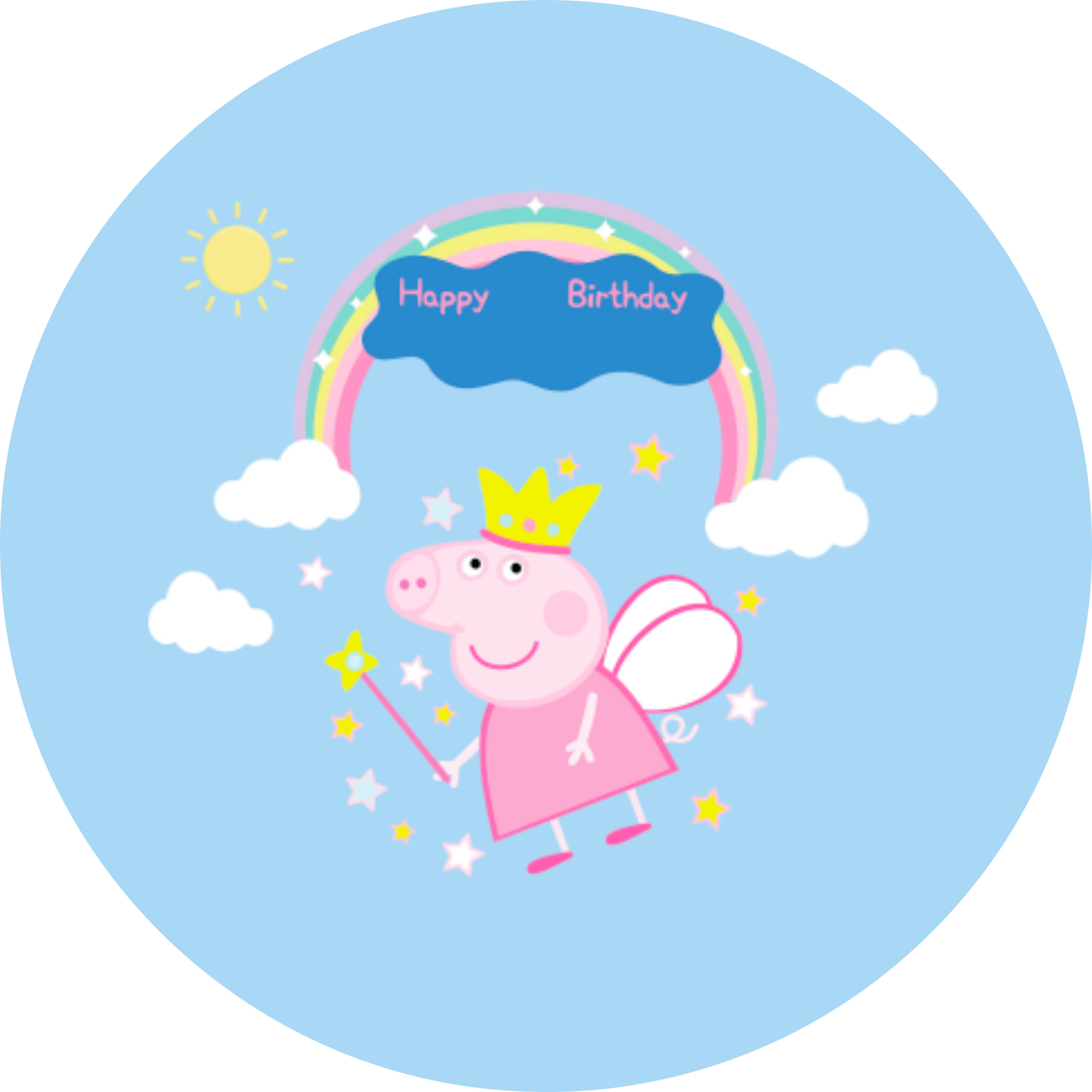 PEPPA PIG PARTY DECOR, personalized kiddies birthday party themed decor party customized full print 2m in diameter