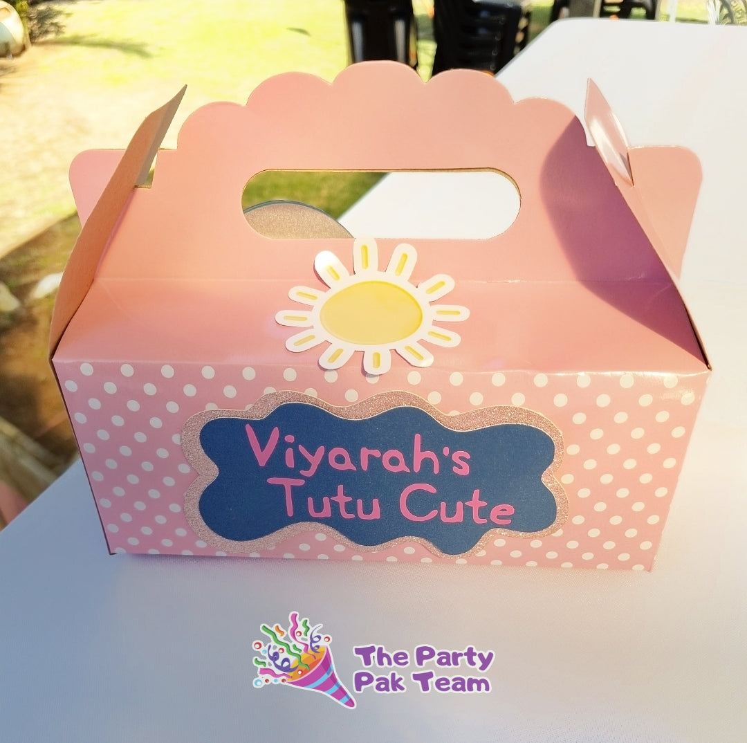 PEPPA PIG PARTY PACK 5 BOXES only, personalized kiddies birthday party themed decor party boxes customized