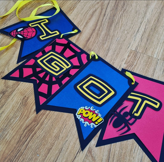 SPIDERMAN LAYERED PAPER BUNTING BANNER