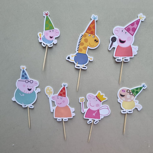 Peppa Pig Mini Cupcake Toppers