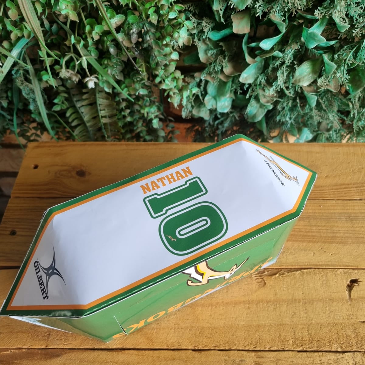 Spring Box Rugby Cutouts SPRINGBOKS INSPIRED RUGBY BALL PARTY PACKS BOX Personalized Kids’ Part ...